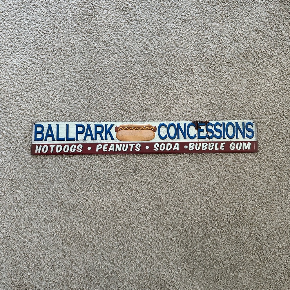 Ballpark Metal Sign